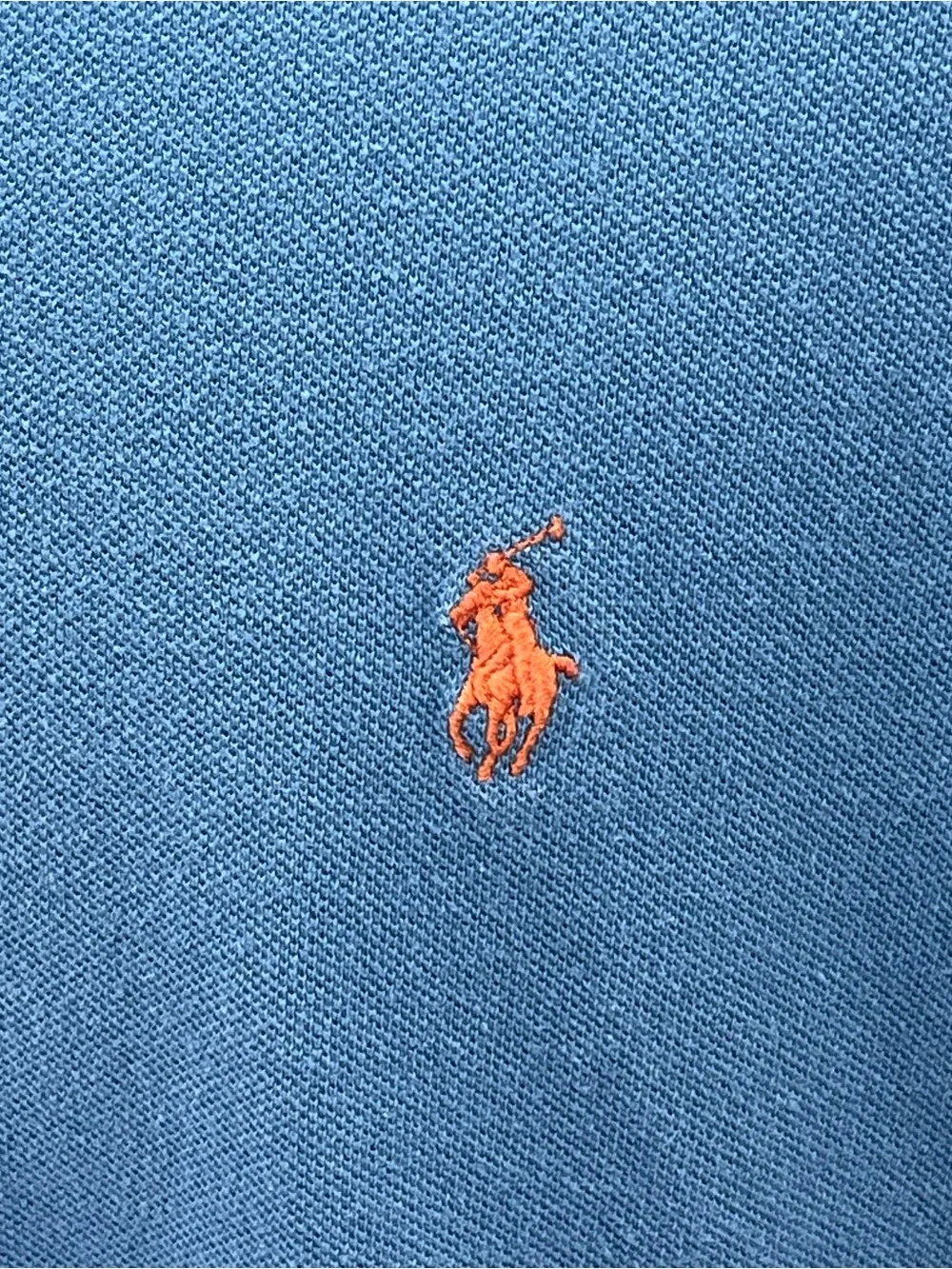 Polo Ralph Lauren Mens Blue Orange Pony Short Sleeve Cotton Polo Shirt XXL
